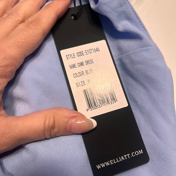 Elliatt Camo Halter Dress in Blue NWT XS - Picture 11 of 13